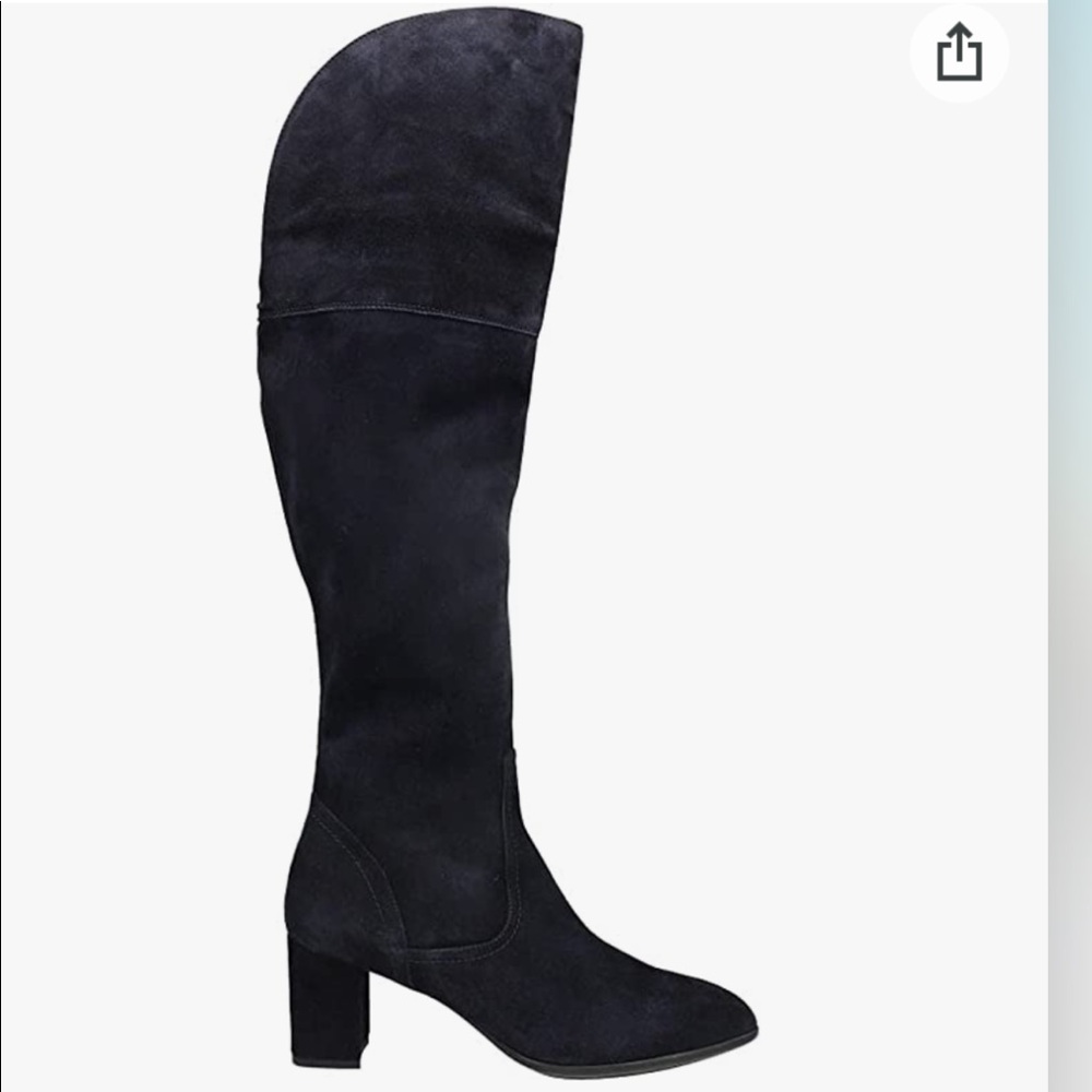 Aquatalia Divina Tall Boots NAVY Size 8